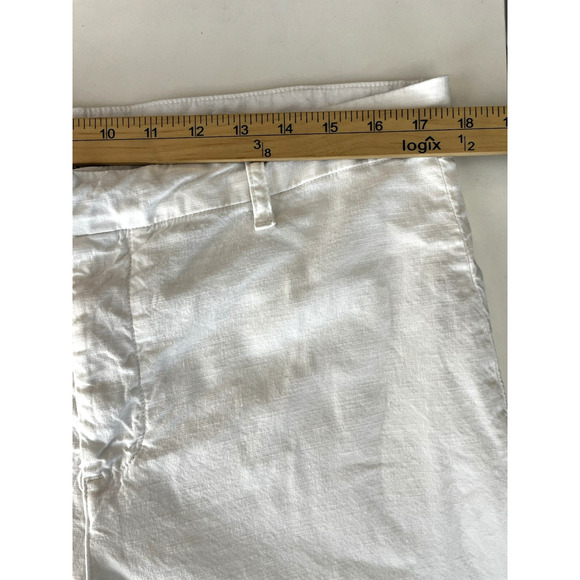 Frank & Eileen Wexford Wide Leg Italian Performance Linen Pant Size 12 White USA - Picture 3 of 11